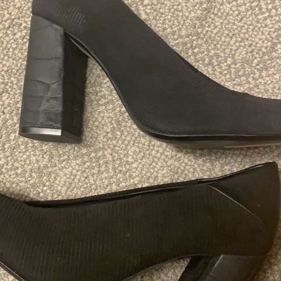 Free People Black Block Heel Pumps - Picture 4 of 6